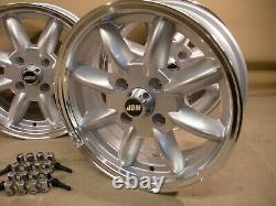 Ford Capri Cortina Escort 5.5x15 Dish Alloy Wheel Set Jbw Minilight Style 15x5.5