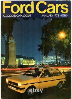 Ford Cars Jan 1978 Brochure Fiesta Escort RS2000 Mexico Cortina Capri Granada