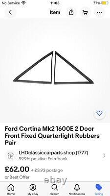 Ford Cortina MK2 2 Door Kit Includes Items In Picture