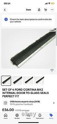 Ford Cortina Mk2 1600e Full Rubber Kit Includes Everything In Description
