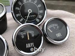 Ford Cortina Mk2 1600e Gt Set Of Gauges Oil Temp Fuel Amps Speedo Rev Counter