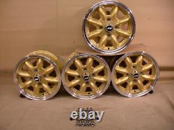 Ford Escort Capri Cortina 5.5x13 Alloy Wheel Set Jbw Minilight Style 13x5.5 Gold