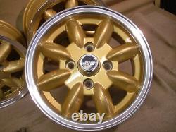 Ford Escort Capri Cortina 5.5x13 Alloy Wheel Set Jbw Minilight Style 13x5.5 Gold