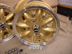 Ford Escort Capri Cortina 5.5x13 Alloy Wheel Set Jbw Minilight Style 13x5.5 Gold