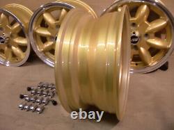 Ford Escort Capri Cortina 5.5x13 Alloy Wheel Set Jbw Minilight Style 13x5.5 Gold