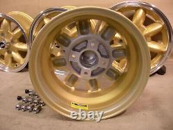 Ford Escort Capri Cortina 5.5x13 Alloy Wheel Set Jbw Minilight Style 13x5.5 Gold