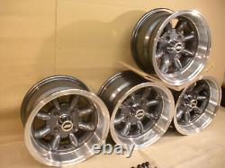 Ford Escort Capri Cortina 7x13 Deep Dish Alloy Wheel Set Jbw Minilight Style