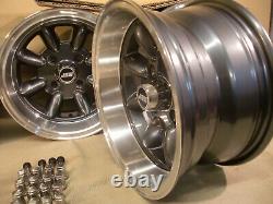 Ford Escort Capri Cortina 7x13 Deep Dish Alloy Wheel Set Jbw Minilight Style