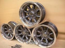 Ford Escort Capri Cortina 7x13 Deep Dish Alloy Wheel Set Jbw Superlight