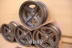 Ford Escort Capri Cortina 7x13 Jbw Gp5 Alloy Wheel Set 13x7 Et2 Satin Gunmetal
