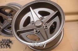 Ford Escort Capri Cortina 7x13 Jbw Gp5 Alloy Wheel Set 13x7 Et2 Satin Gunmetal