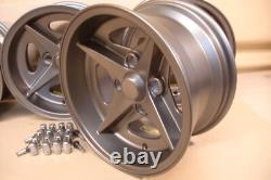 Ford Escort Capri Cortina 7x13 Jbw Gp5 Alloy Wheel Set 13x7 Et2 Satin Gunmetal