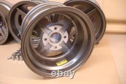 Ford Escort Capri Cortina 7x13 Jbw Gp5 Alloy Wheel Set 13x7 Et2 Satin Gunmetal