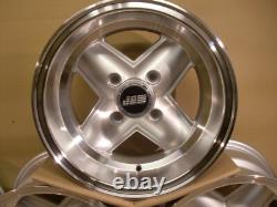 Ford Escort Capri Cortina Silver Revolite 7x13 Alloy Wheel Set 13x7 Et-7 Jbw