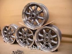 Ford Escort Cortina Capri 6x13 Alloy Wheel Set Jbw Superlite 13x6 Gun Metal