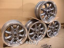 Ford Escort Cortina Capri 6x13 Alloy Wheel Set Jbw Superlite 13x6 Gun Metal