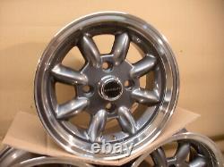 Ford Escort Cortina Capri 6x13 Alloy Wheel Set Jbw Superlite 13x6 Gun Metal