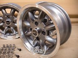 Ford Escort Cortina Capri 6x13 Alloy Wheel Set Jbw Superlite 13x6 Gun Metal