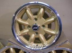 Ford Escort Cortina Capri Gold 6x13 Alloy Wheel Set Jbw Minilight Style 13x6