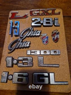 Ford Job Lot Classic Badges Emblems Logos Escort Cortina, Capri Granada Ghia etc