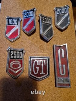 Ford Job Lot Classic Badges Emblems Logos Escort, Cortina GT V6 2500, 2000, 1600