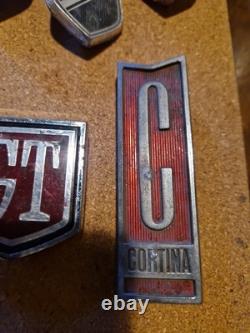 Ford Job Lot Classic Badges Emblems Logos Escort, Cortina GT V6 2500, 2000, 1600
