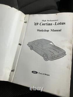 Ford Lotus Cortina Mk 2 Original Workshop Manual 1969 RS Twin Cam Chapman dealer