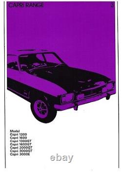 Ford Range 1970-71 UK Market Salesmans Brochure Escort Cortina Capri Zodiac