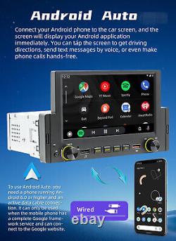 GPS Navigation 1 DIN Car Radio Multimedia Player Head Unit CarPlay Android USB