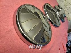 Genuine Ford Escort Cortina Capri Anglia Chrome Hubcaps Centre Caps (B008)