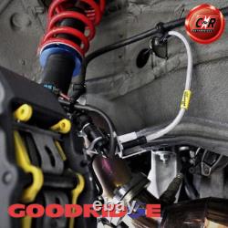 Goodridge Steel E. Blue Brake Hoses For Ford Cortina Mk2 1966-1970 SFD0603-3C-EB