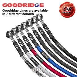 Goodridge Steel VBlack Brake Hoses For Ford Cortina Mk2 1966-1970 SFD0603-3C-VB