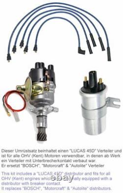 Ignition distributor OHV 1.1-1.6l conversion kit to contactless ignition Ford Cortina MK2