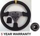 Leather Drift Flat 330mm Steering Wheel Fit Ford Capri Mk1 Mk2 Escort Black