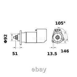 MAHLE Starter Motor MS 555 MK2 FOR Kadett 124 Passat S-Class Escort 123 Astra Co