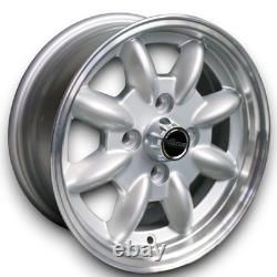 Minilite Style Aluminum Rims Silver For Ford Cortina MK2 8x13 ET -6