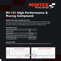 Mintex M1155 Front Brake Pads Fit Caterham, Ford Inc Capri, Escort MGB633M1155