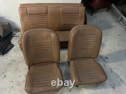 Mk2 Ford Cortina GT Lotus Tan / Brown Basket Weave Front And Rear Seats