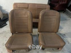 Mk2 Ford Cortina GT Lotus Tan / Brown Basket Weave Front And Rear Seats