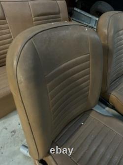 Mk2 Ford Cortina GT Lotus Tan / Brown Basket Weave Front And Rear Seats