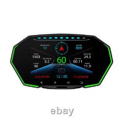 Multi-function Car HUD Head Up Display KMH&MPH GPS Speedometer Speed Tired Alarm