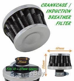 OIL MINI BREATHER AIR FILTER FUEL CRANKCASE ENGINE CAR CARBON Ford 1