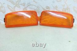 PAIR NOS OEM FORD TAUNUS Mk2 CORTINA Mk4 SIGNAL LENSES # 76BG-13K301-AA / 302-AA