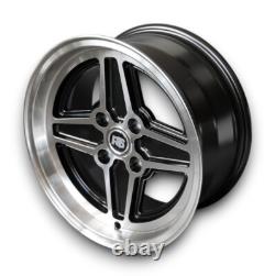 RS Style Alloy Wheels Black For Ford Cortina MK2 7x15 ET 5
