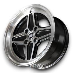 RS Style Alloy Wheels Black For Ford Cortina MK2 7x15 ET 5