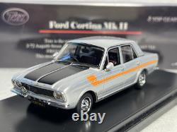 Rare Traxx Top Gear 143 Ford Cortina GT Mk2 In Quick Silver In Display Case