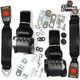 Rear Pair Fully Automatic Inertia Black Seat Belt E Approved For Classic Ford