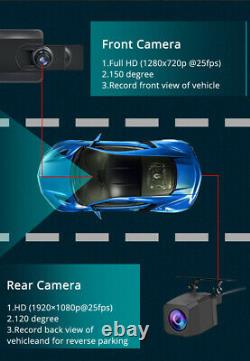 Rear View Mirror Dash Cam Video Camera Recorder Car DVR WIFI ADAS BT GPS SAT NAV