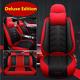 Red/black Deluxe Edition Seat Cushions Pu Leather Car Suv Seat Covers Full Set