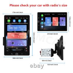 Rotatable Car Stereo Radio Carplay Android Auto 10.4 Bluetooth FM With8LED Camera